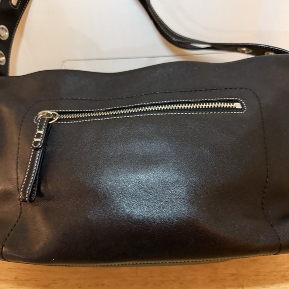 Vintage COACH 1417 Black Leather East West Legacy Shoulder Bag Tassel Silver - Picture 15 of 16